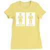 restroom sign sticker vinyl decal Ladies Fitted T-Shirt
