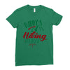 Daddy Hiking Buddy Mountains Ladies Fitted T-Shirt
