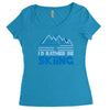 i'd rather be skiing Women's Triblend Scoop T-shirt