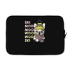 ski mood french bulldog Laptop sleeve
