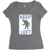 keep left shark Women's Triblend Scoop T-shirt
