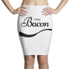 enjoy bacon tshirt funny humor pork tee coke food rude offensive meat Pencil Skirts