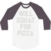 will squat for pizza 3/4 Sleeve Shirt