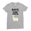 Save The Drama For Your Lama Ladies Fitted T-Shirt