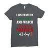 i just want to bake stuff and watch christmas movies all day Ladies Fitted T-Shirt