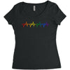 LGBT Heartbeat Women's Triblend Scoop T-shirt