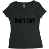 don't care Women's Triblend Scoop T-shirt
