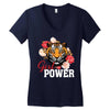 Girl Power White Write Women's V-Neck T-Shirt