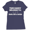 personalised daddy Ladies Fitted T-Shirt