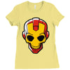 iron skull Ladies Fitted T-Shirt