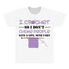 i crochet so i don't choke people save a life, send yarn All Over Men's T-shirt