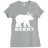 new bear deer beer funny Ladies Fitted T-Shirt