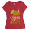 dude that camp trip in tents funny Women's Triblend Scoop T-shirt