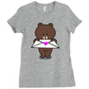 brown Ladies Fitted T-Shirt