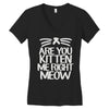 are you kitten me right meow Women's V-Neck T-Shirt