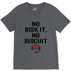 no risk it, no biscuit V-Neck Tee