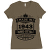 Made In 1943 And Still Awesome Ladies Fitted T-Shirt