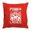 power to the cat ladies Throw Pillow