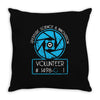 aperture science volunteer Throw Pillow