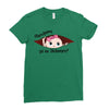 December Peeking Out Baby Girl in Spanish Ladies Fitted T-Shirt