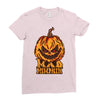 mad halloween pumpkin Ladies Fitted T-Shirt