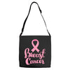 breast cancer pink ribbon Adjustable Strap Totes