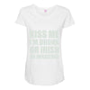 kiss me i'm drunk or irish Maternity Scoop Neck T-shirt