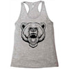 angry bear head Racerback Tank