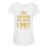 queens are born in 1987 Maternity Scoop Neck T-shirt