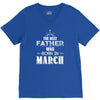 The Best Father Was Born In March V-Neck Tee