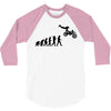 evolution of a biker dirt bike mx motocross t shirt men 3/4 Sleeve Shirt