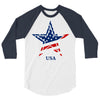 usa star 3/4 Sleeve Shirt
