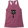 grumpy hipster cat Racerback Tank