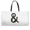 peace and love tshirt party heart tee no war stoner hippie sign ladies Weekender Totes