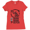 DRINK DRINK REPEAT Ladies Fitted T-Shirt
