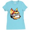 halftone fox (regular) Ladies Fitted T-Shirt