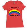 love is a rainbow Ladies Fitted T-Shirt