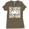 space alien qr code Ladies Fitted T-Shirt