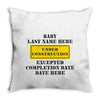 Under Construction Personalize Baby Throw Pillow