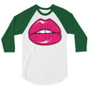 lips shiny 3/4 Sleeve Shirt