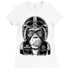 monkey in the motorcycle Ladies Fitted T-Shirt