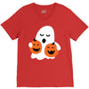pumpkin with boo V-Neck Tee