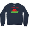 disc golf dirty sex joke pun ground penetration Crewneck Sweatshirt