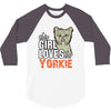 This Girl Loves Siberian Husky 3/4 Sleeve Shirt