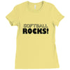 softball rocks Ladies Fitted T-Shirt