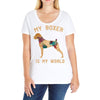 my boxer is my world Ladies Curvy T-Shirt