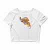 women's sugar skull purple Crop Top