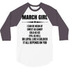 Super March Girl 3/4 Sleeve Shirt
