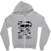 shark chart Zipper Hoodie