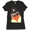 pug in a crew Ladies Fitted T-Shirt